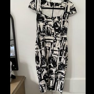 Ava and Aiden dress black and white print, size 4